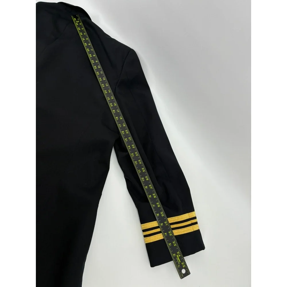 US NAVY Brook Brothers 50L Premier Collection Double Breasted Blazer USA Black